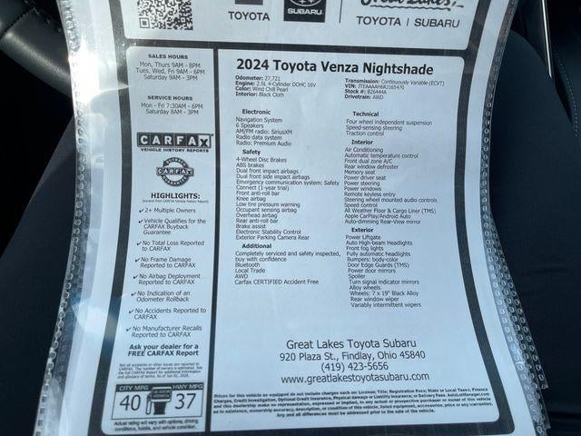 2024 Toyota Venza Nightshade