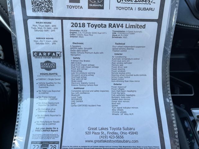 2018 Toyota RAV4 Limited