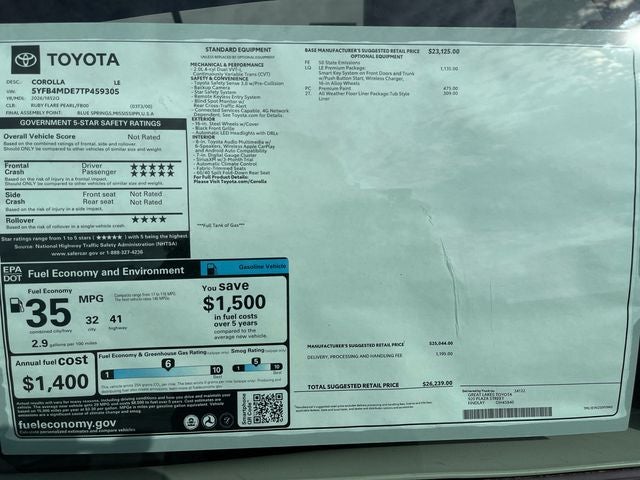 2026 Toyota Corolla LE