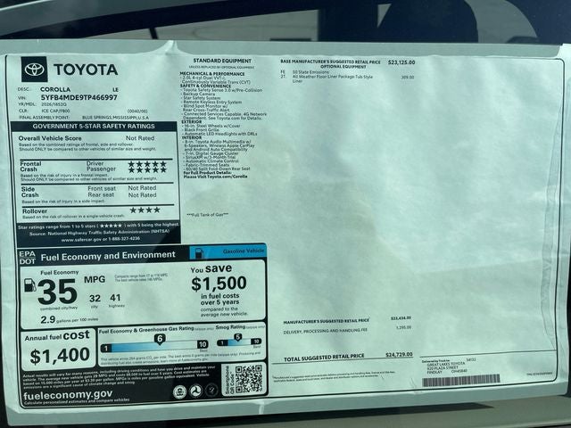 2026 Toyota Corolla LE