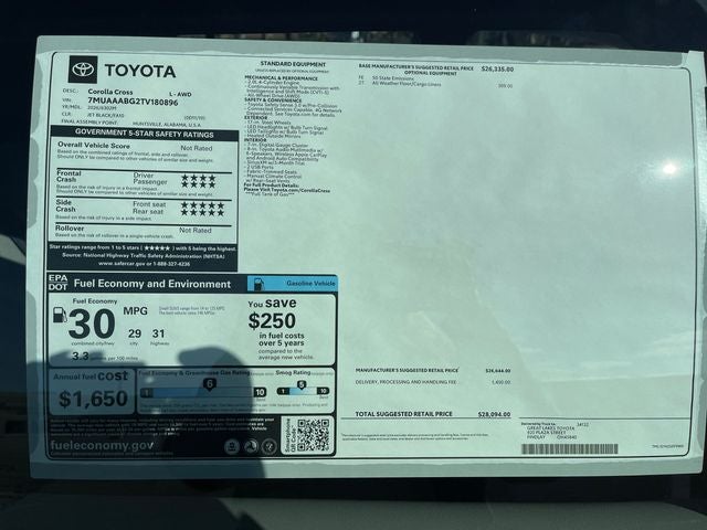 2026 Toyota Corolla Cross L