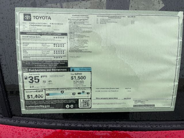 2026 Toyota Corolla Hatchback SE