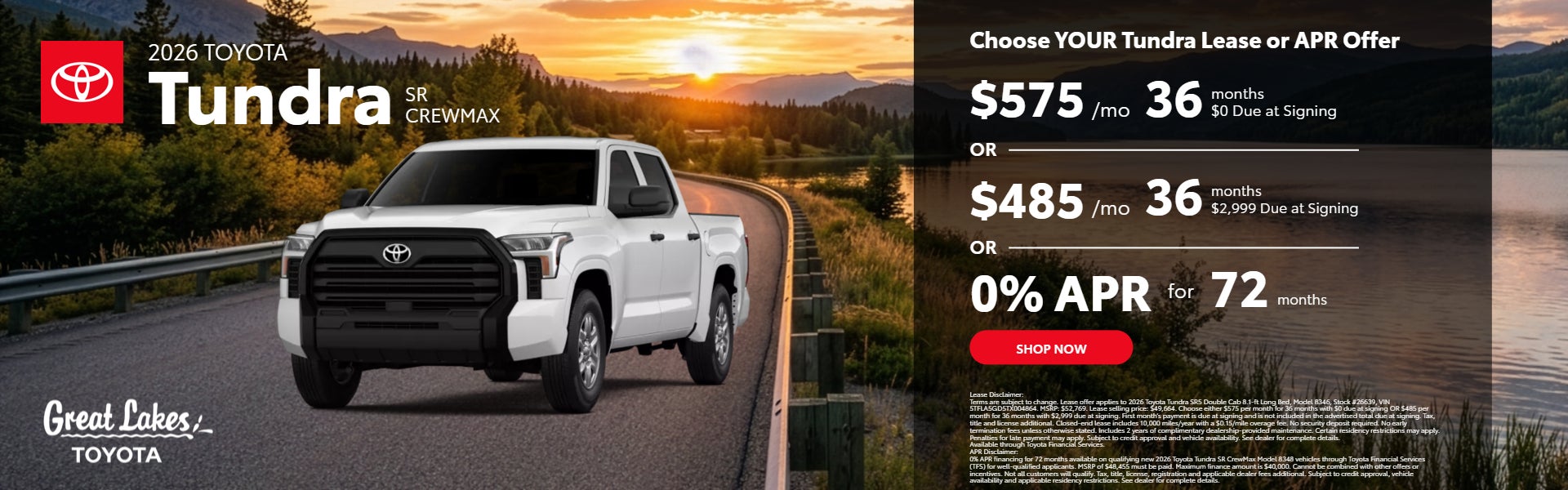 2026 Toyota Tundra Lease Offer