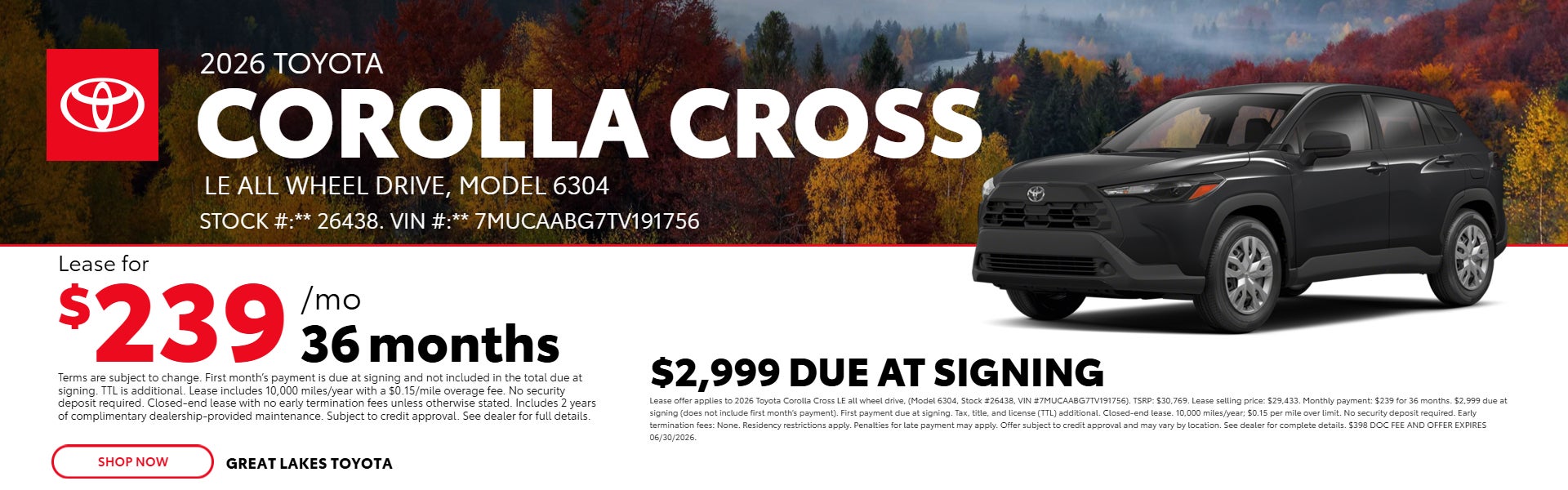 Corolla Cross offer