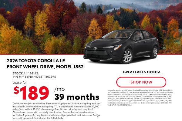 Corolla offer