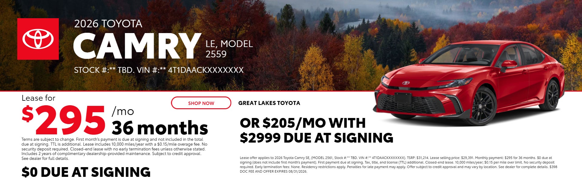 Camry on Offer