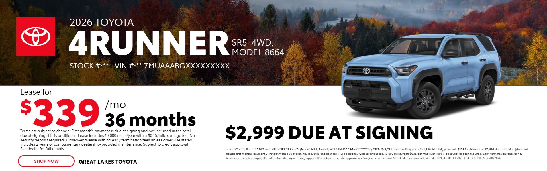 Bule 2026 4runner ON OFFER 
