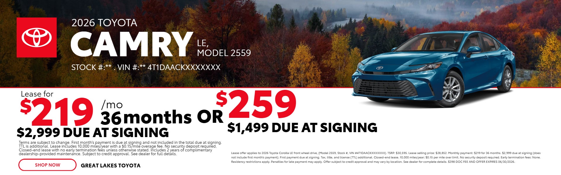 Camry offer