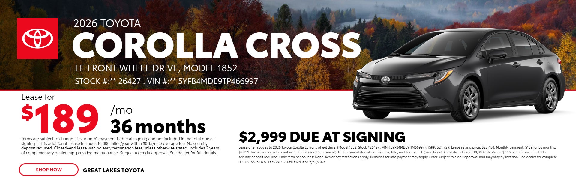 Corolla Cross Offer