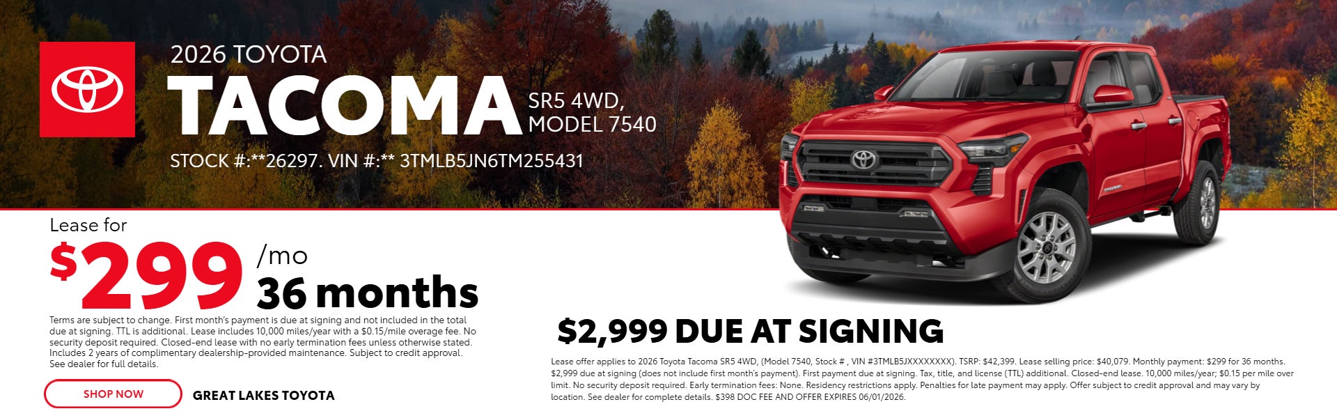 Tacoma Offer