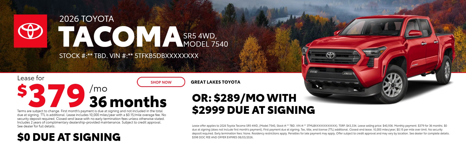 Tacoma Offer
